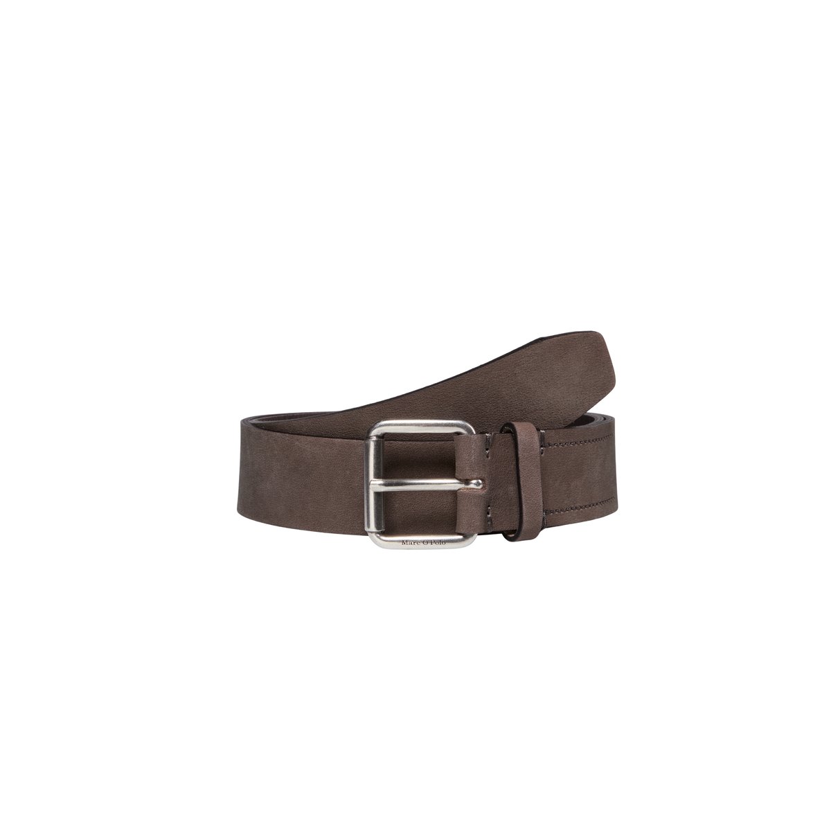 Ceinture modèle Aio en cuir nubuck souple gris, MARC O'POLO