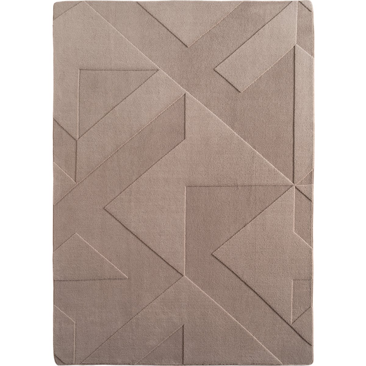 Tapis de salon à relief motif géométrique LENNY beige, NAZAR RUGS