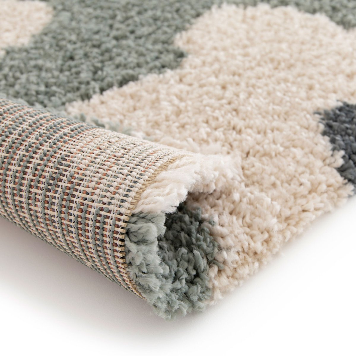 Tapis contemporain à motif floral- FLORA II vert de gris, DRAWER