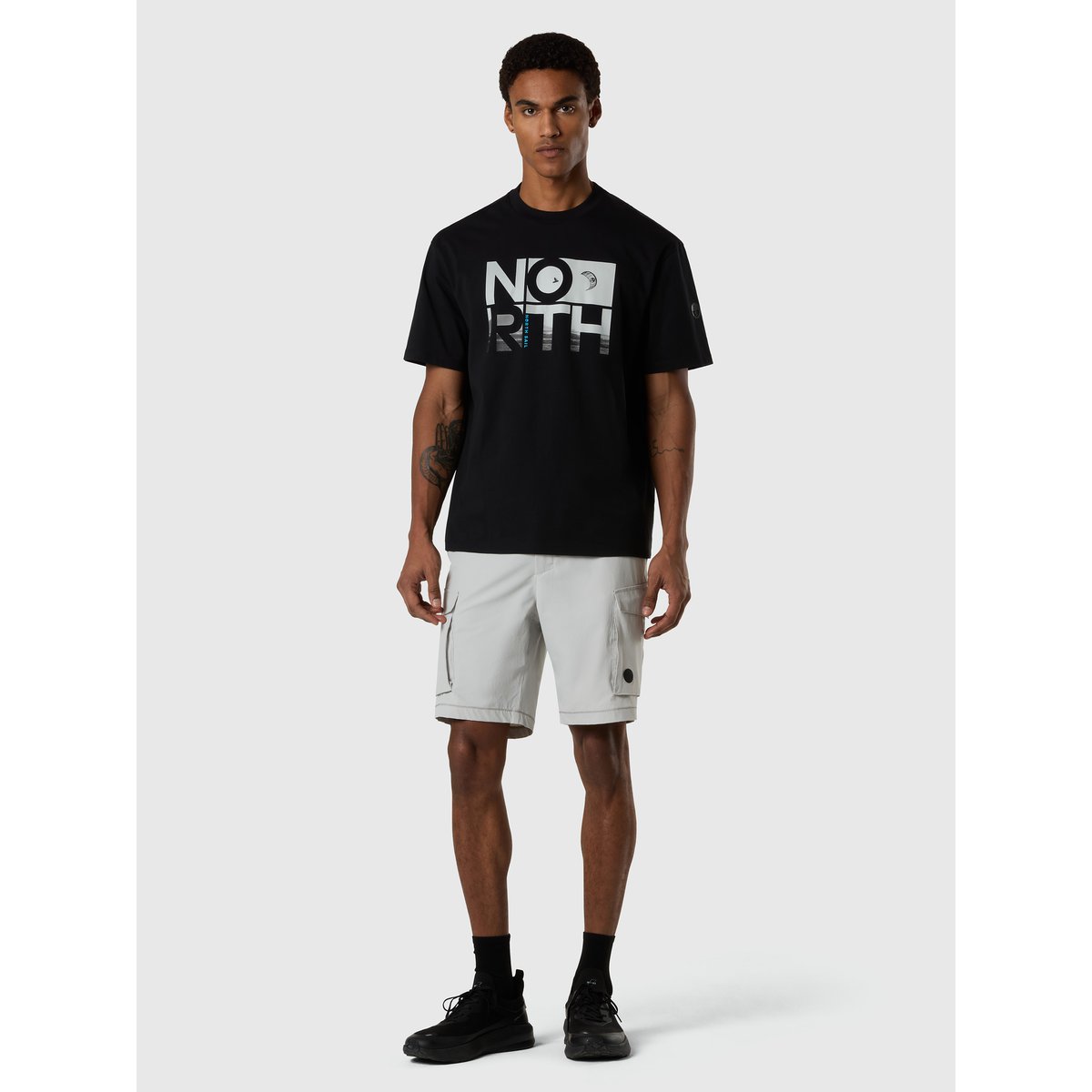 T-shirt avec imprimé de kitesurf noir, NORTH SAILS