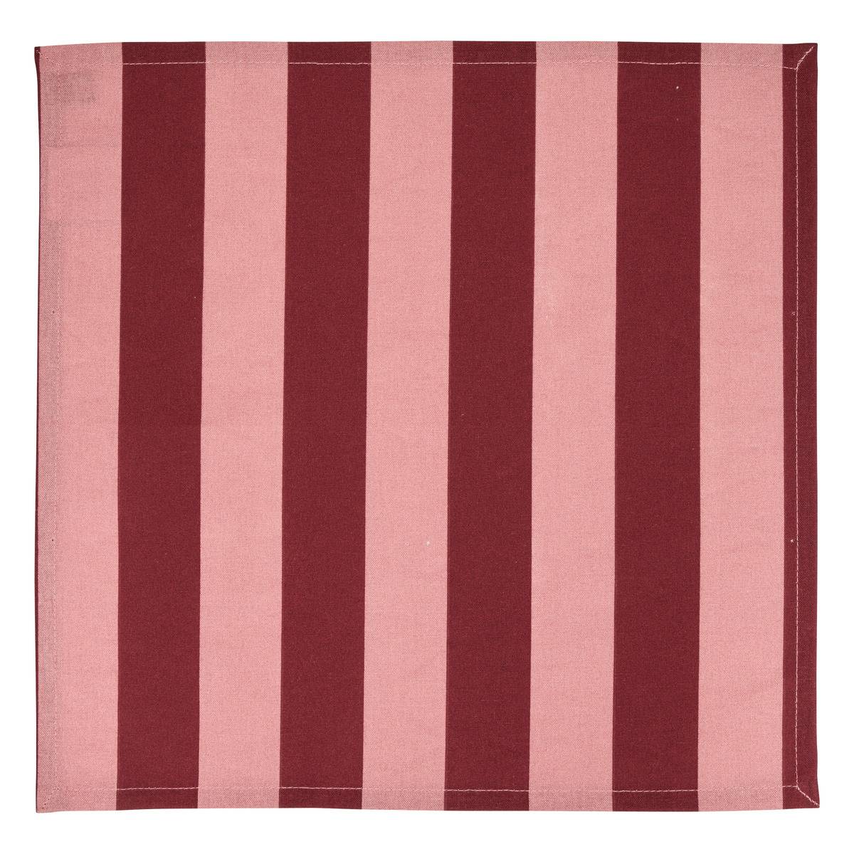 Lot de 4 serviettes de table CHERRY rouge carmin, ATMOSPHERA