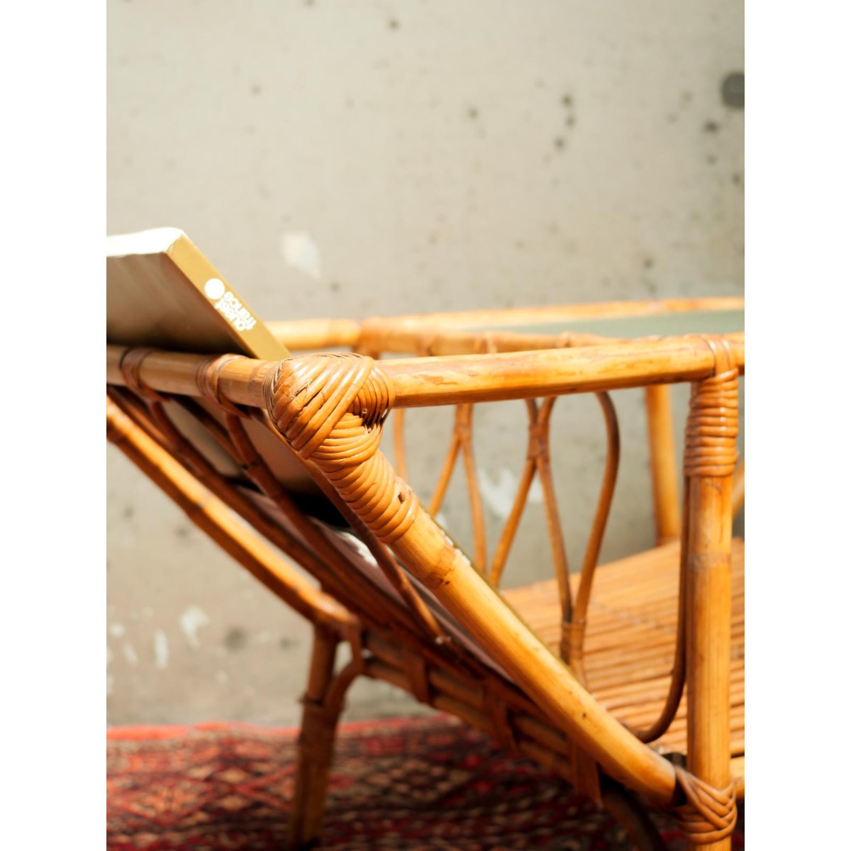 Table basse en rotin Léonie N°982 - Bon état marron, DEBONGOUT