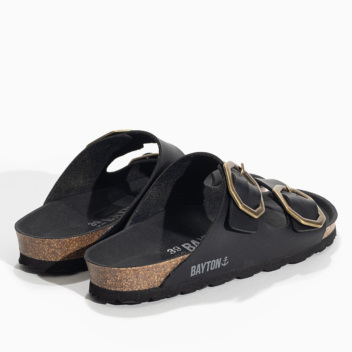 Sandales Vegan ATLAS noir, BAYTON