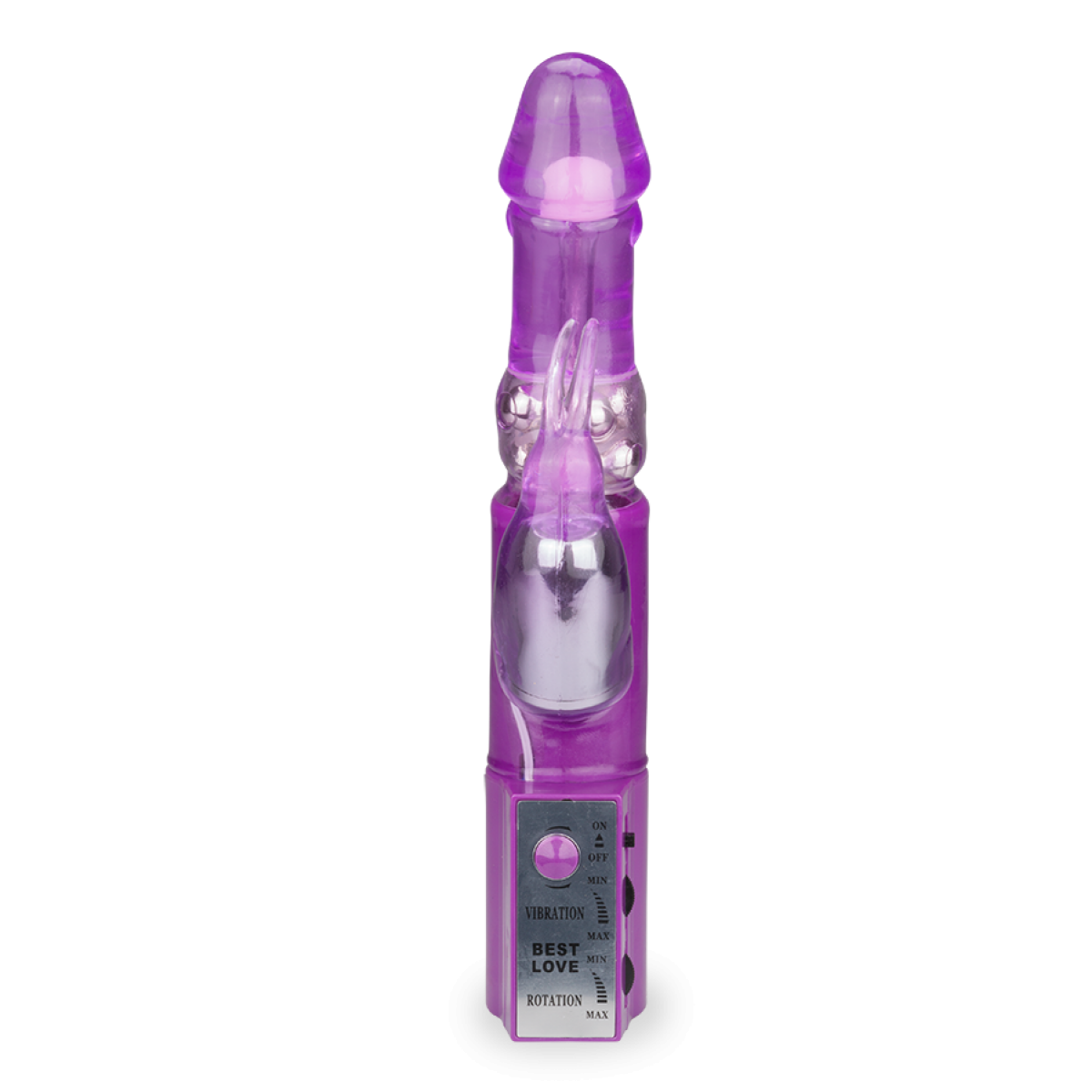 Vibromasseur puissant rabbit Magic Beads violet, LOVE AND VIBES