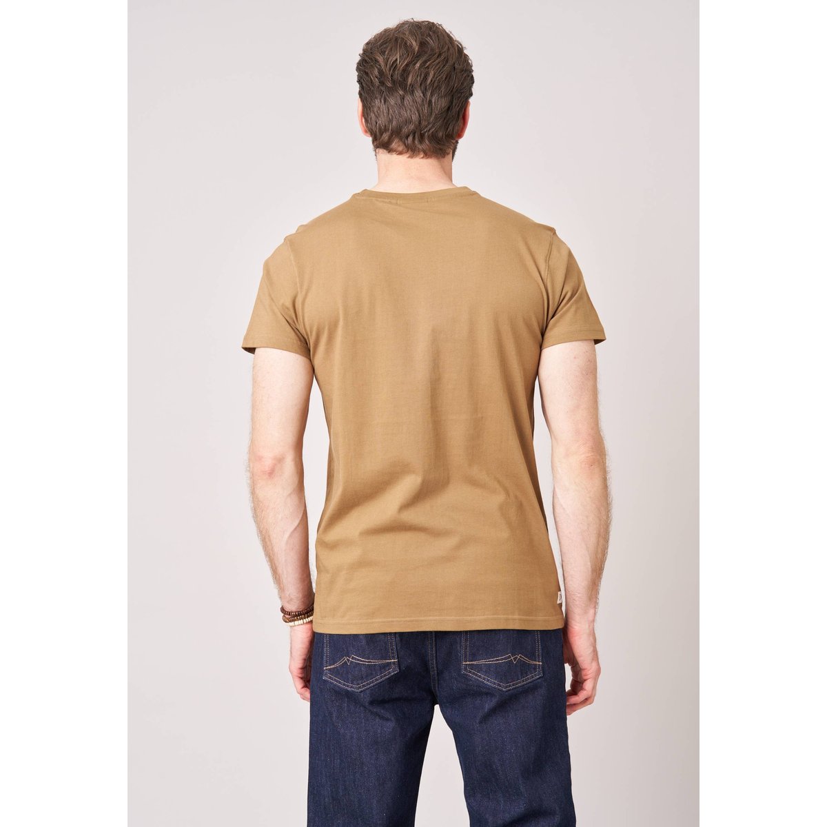 T-shirt regular homme en jersey 100% coton imprimé ours CHICBEAR moka, DEELUXE