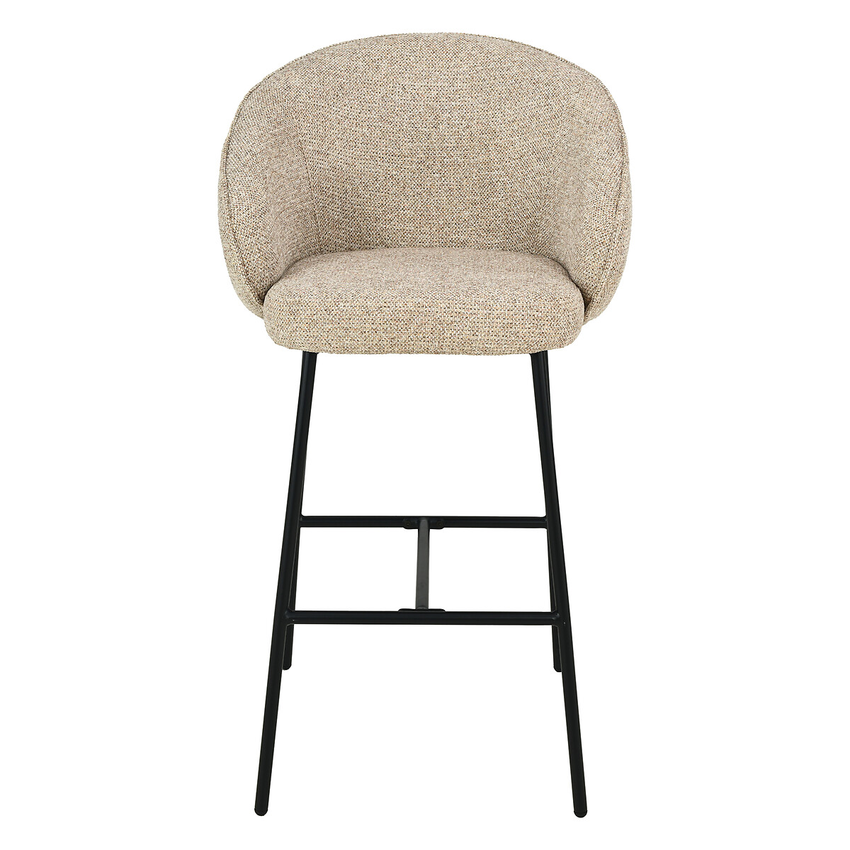 Kinley Chenille & Metal Tub Bar Stool mocha, SO'HOME