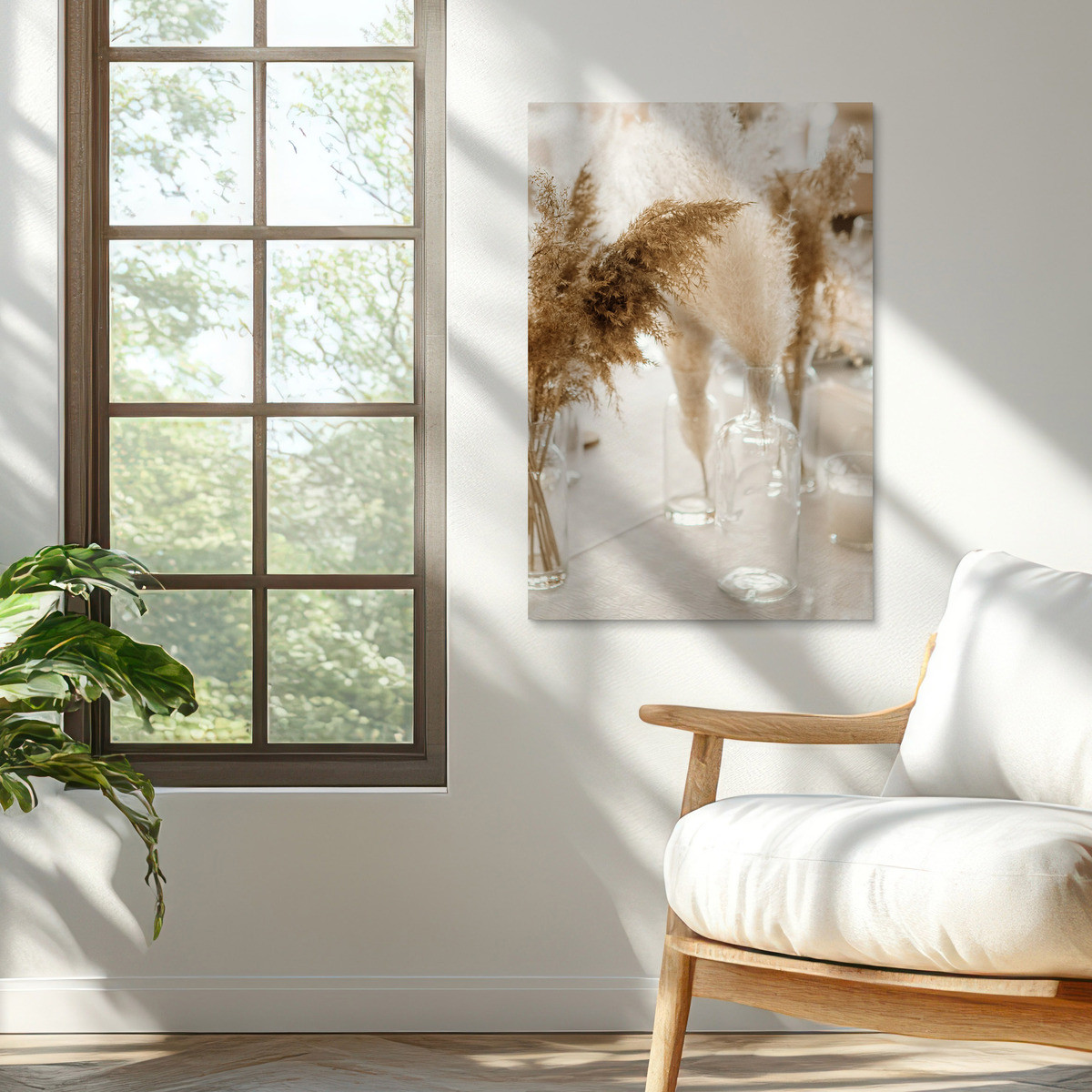 Tableau sur toile Vase & Pampa 65x97 cm tableaux sur toile-, CEANOTHE