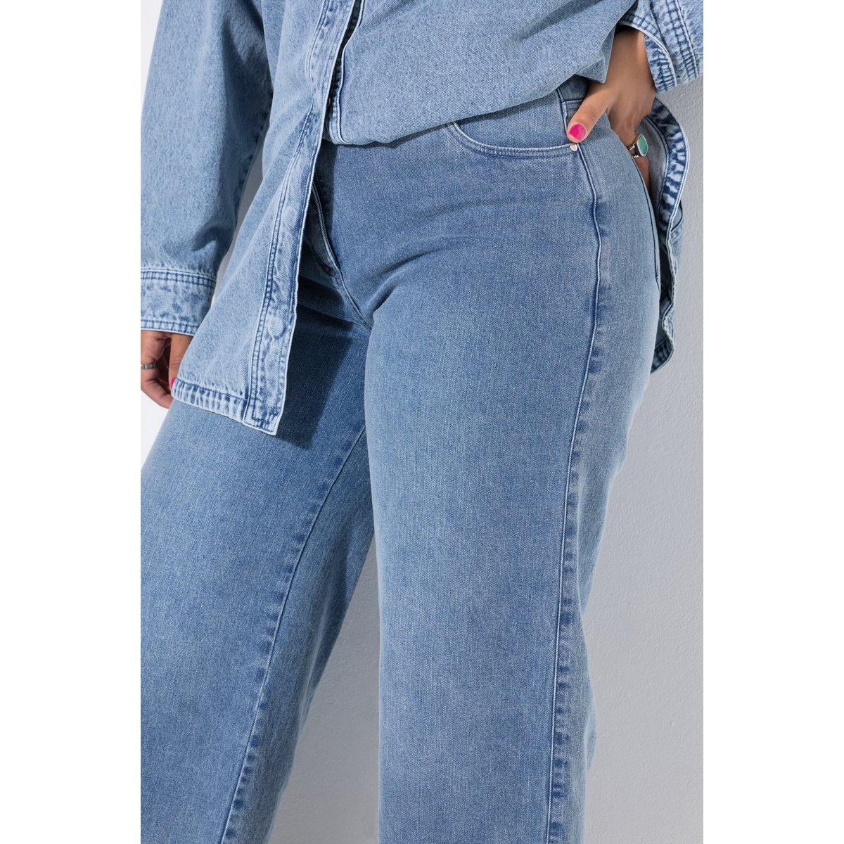 Culotte en jean, jambes larges bleu jean, STUDIO UNTOLD