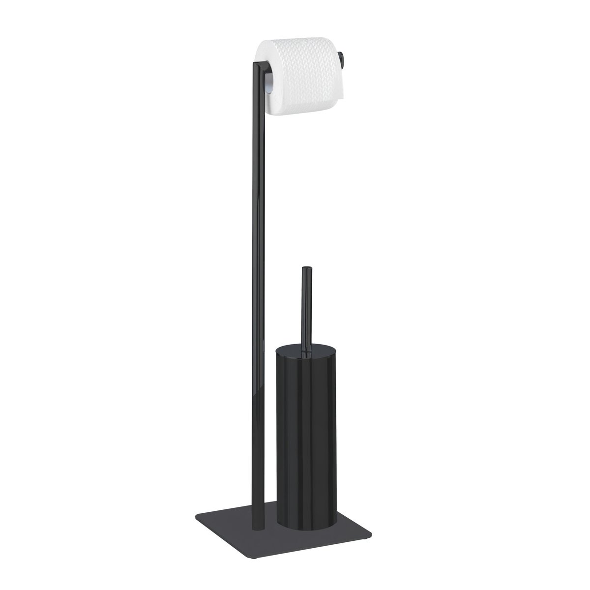 Serviteur WC porte-papier et brosse WC RECCO noir, WENKO