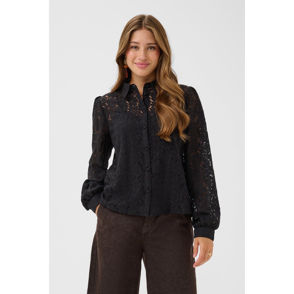 Blouse à manches longues noir pitch black, CREAM