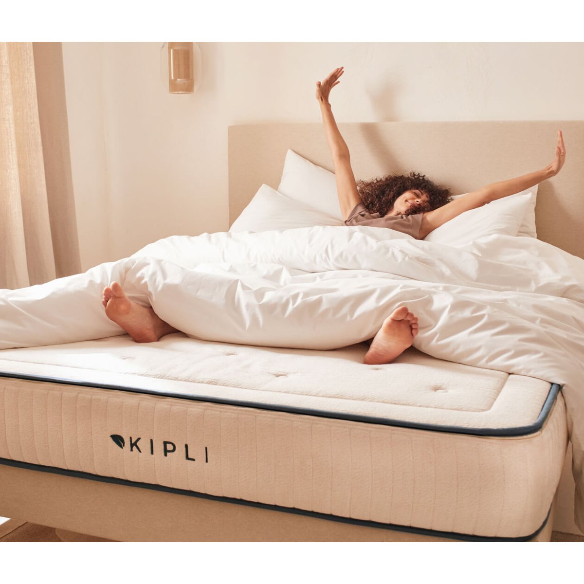 Matelas ressorts ensachés blanc, KIPLI