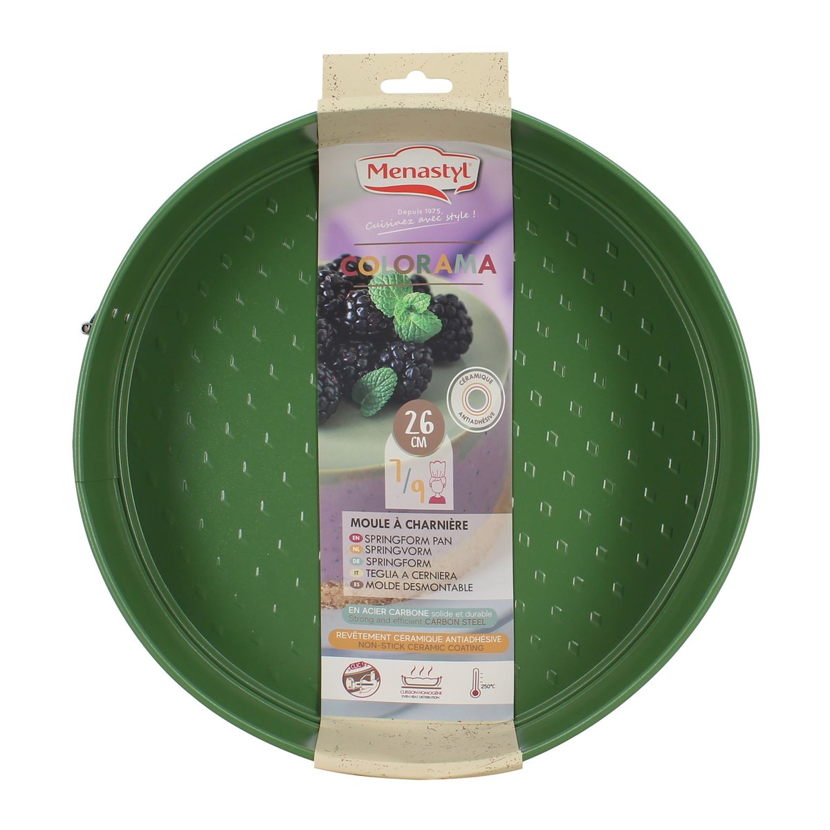 Moule à charnière Ø26 cm, COLORAMA olive, MENASTYL