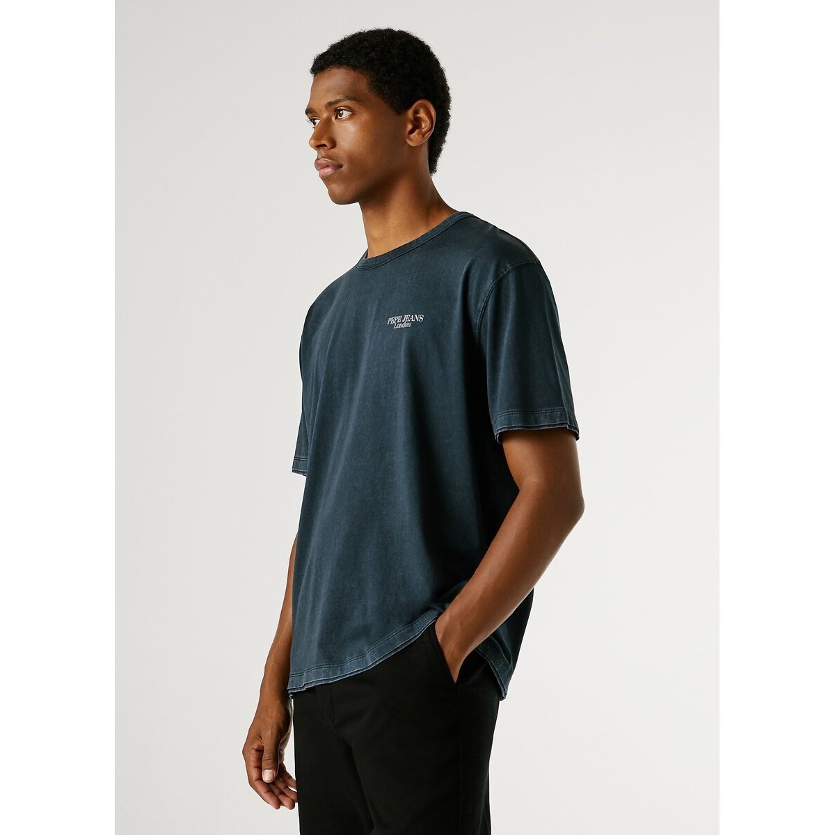 T-shirt manches courtes logo dos SPENCER noir délavé, PEPE JEANS