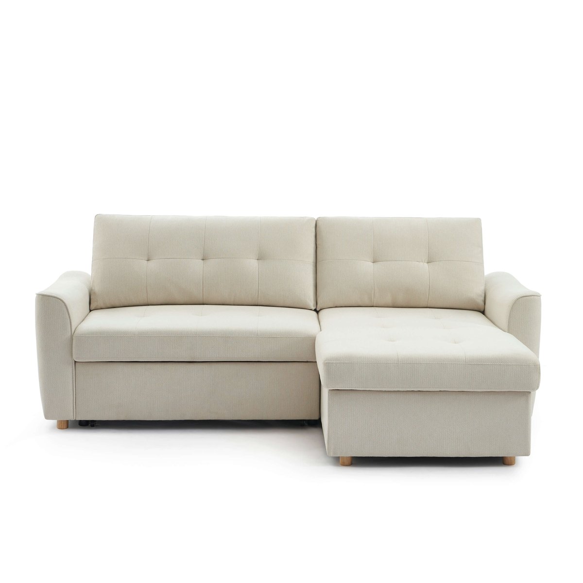Canapé d'angle convertible tissu TAMARA beige, BAÏTA