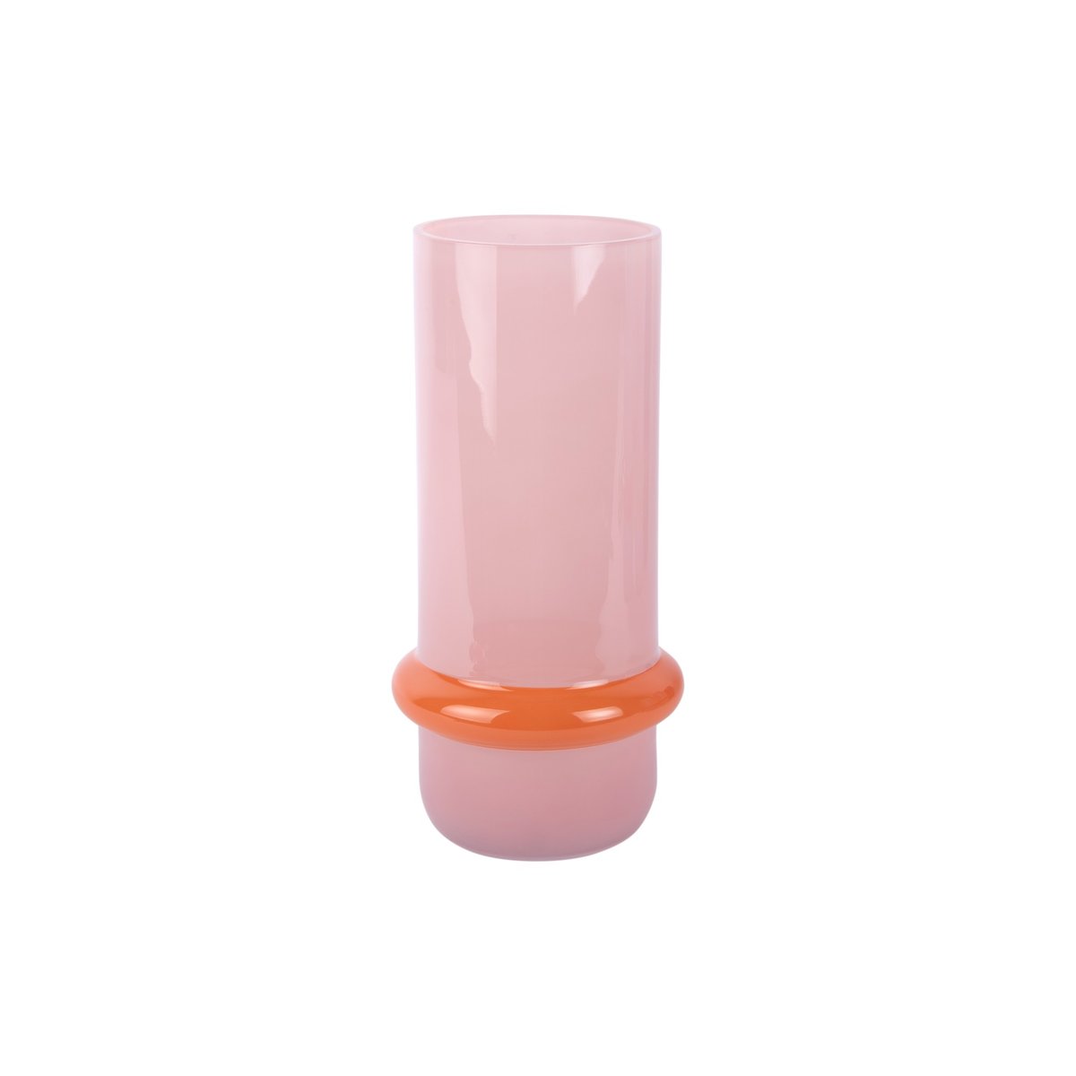Vase Verre ANIMADO ANILLO LARGE rose tendre, PRESENT TIME