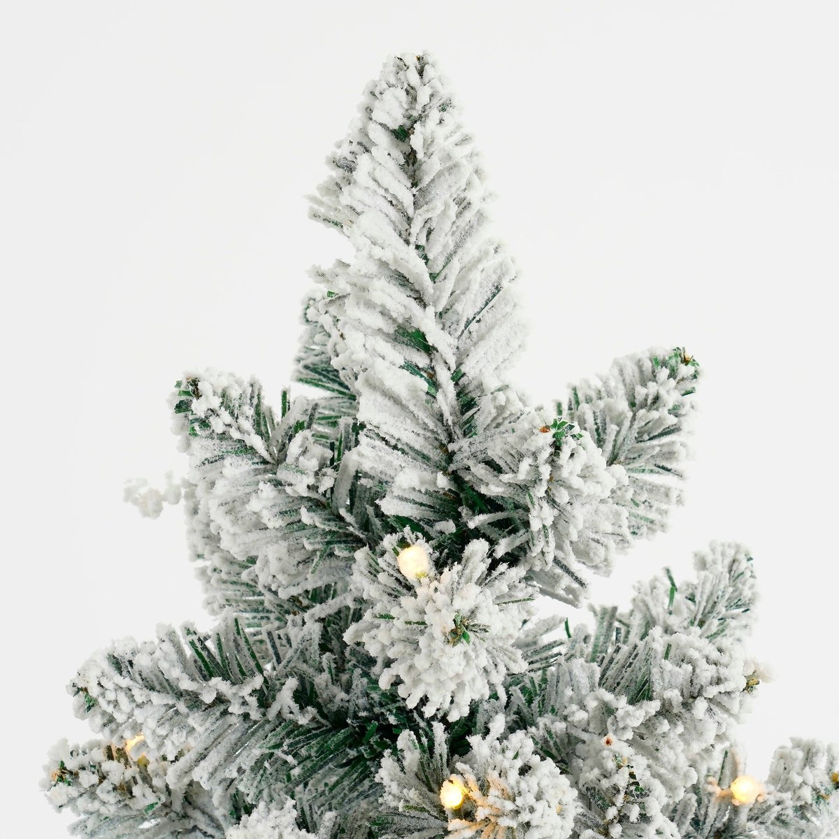 Sapin de Noël artificiel enneigé avec LED H120 cm GERLOS vert, BLACK BOX TREES