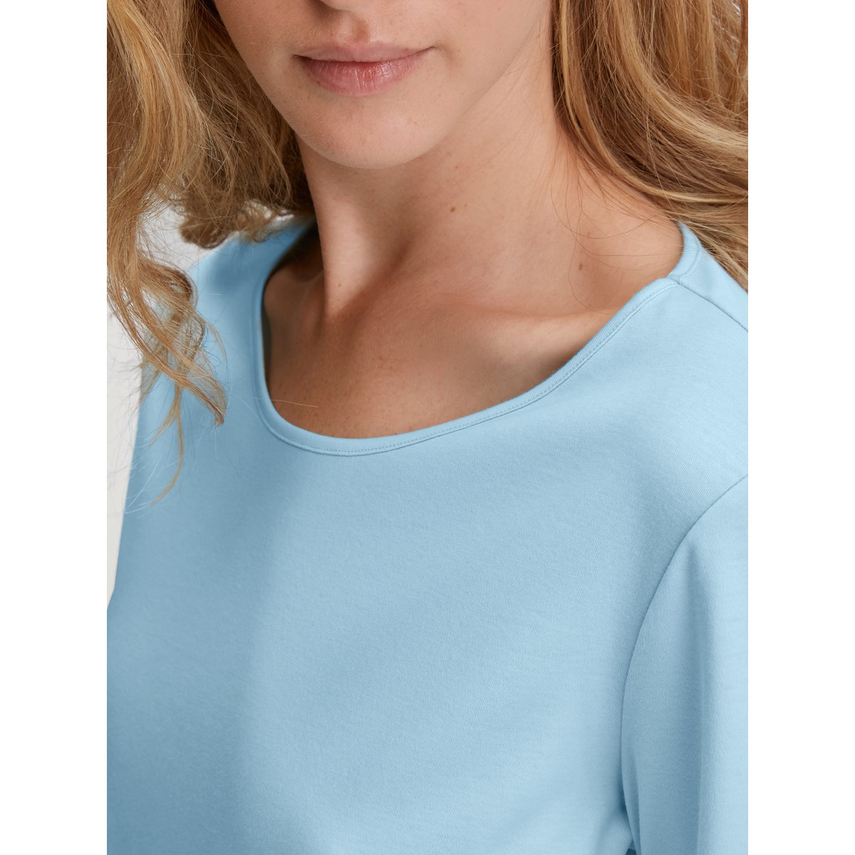 Pyjama manches longues Coton SWISS RESORT bleu cascade, CALIDA