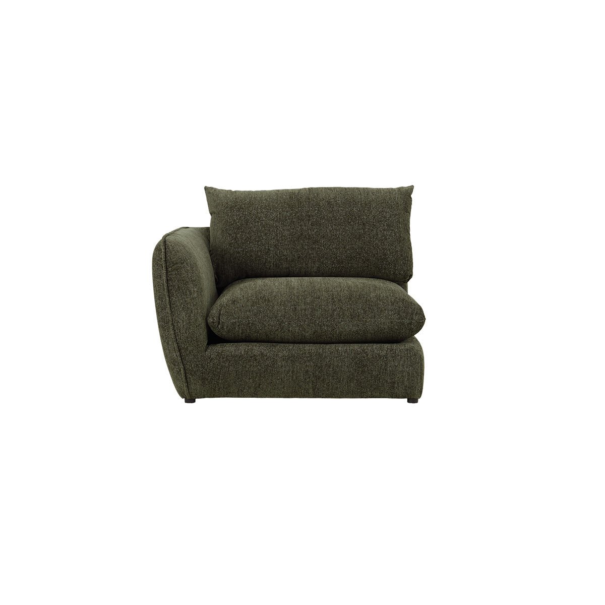 Angle gauche modulable en chenille chiné  LEOPOLD vert, BERAH GETAH