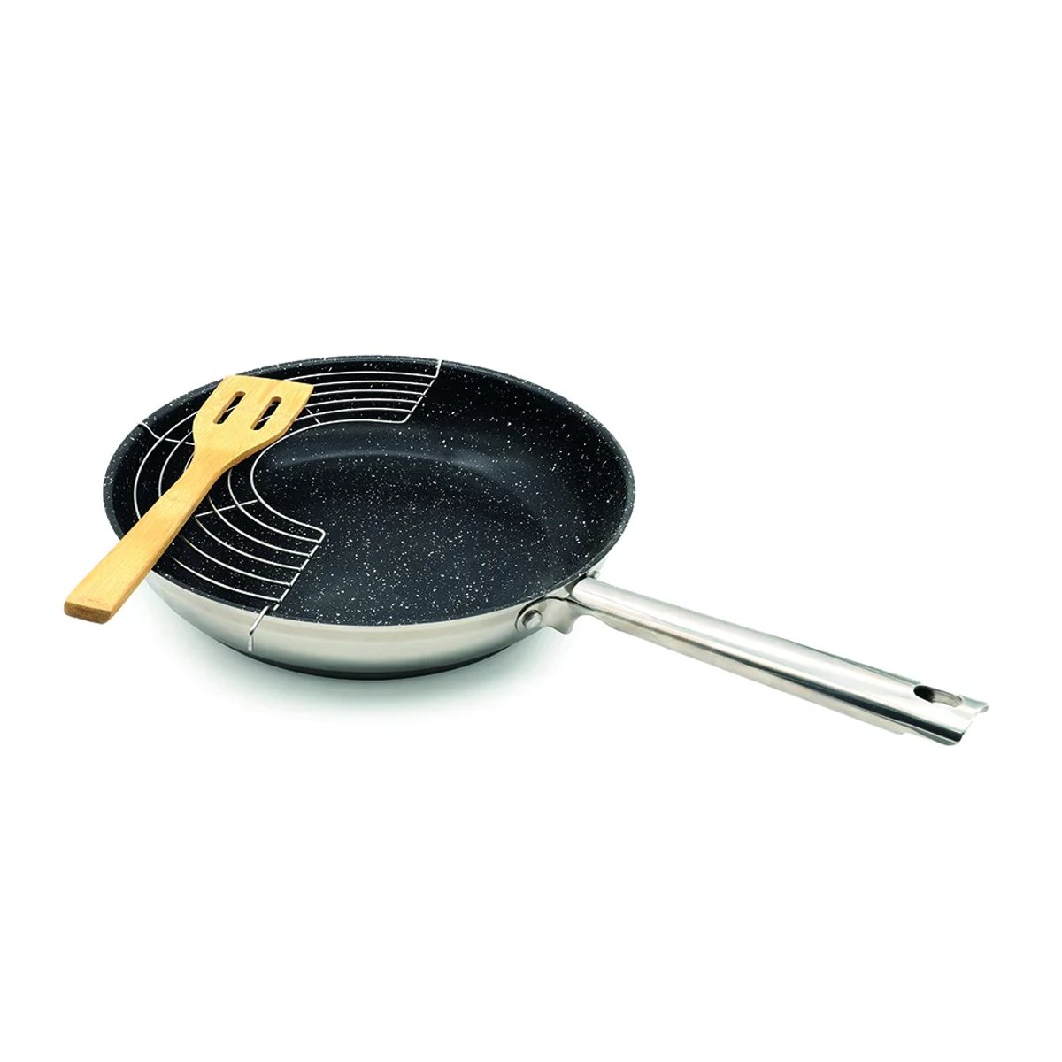 Set grille et spatule - Classic argenté/bambou, LAGUIOLE CUISSON