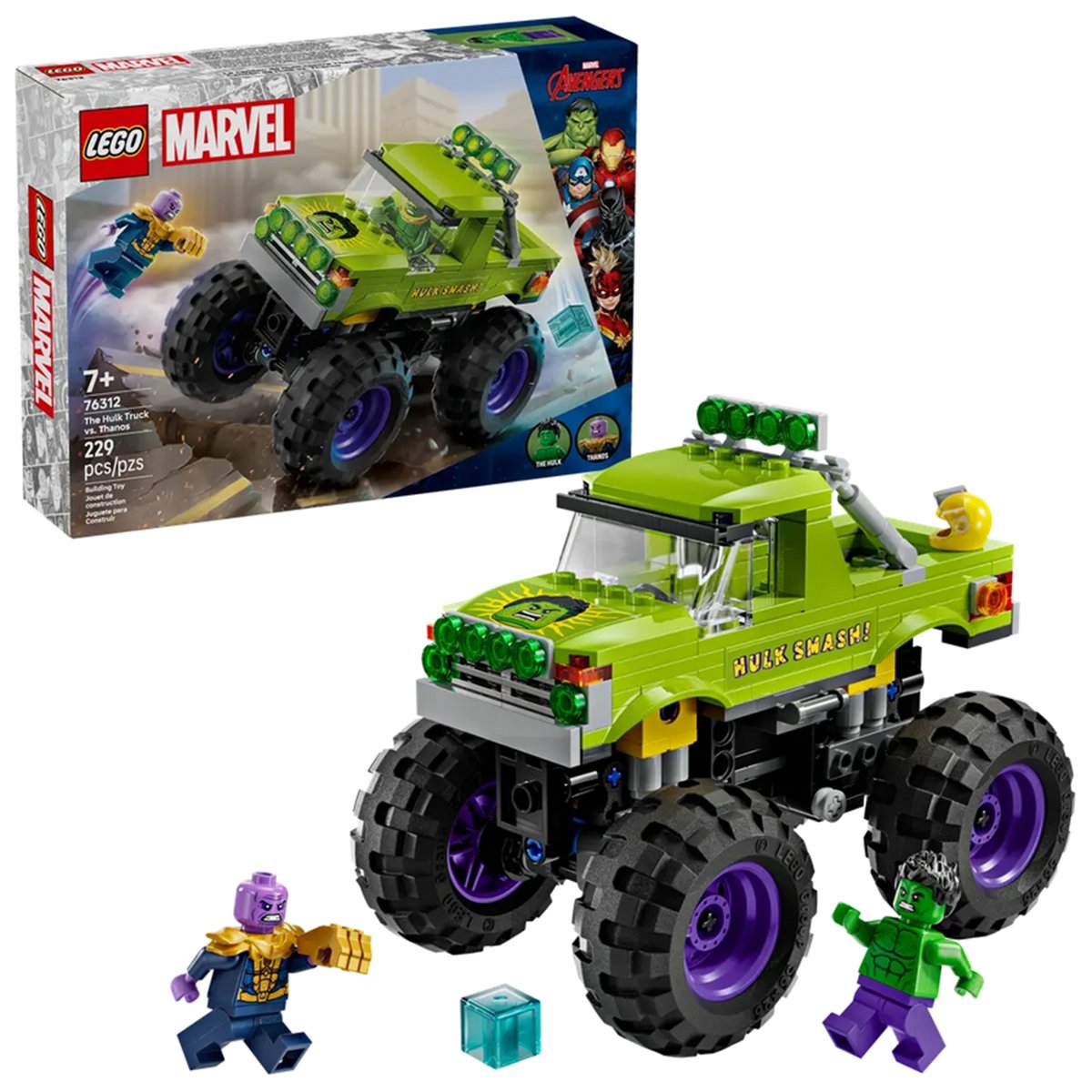 Le tout-terrain de Hulk contre Thanos multicolore, LEGO