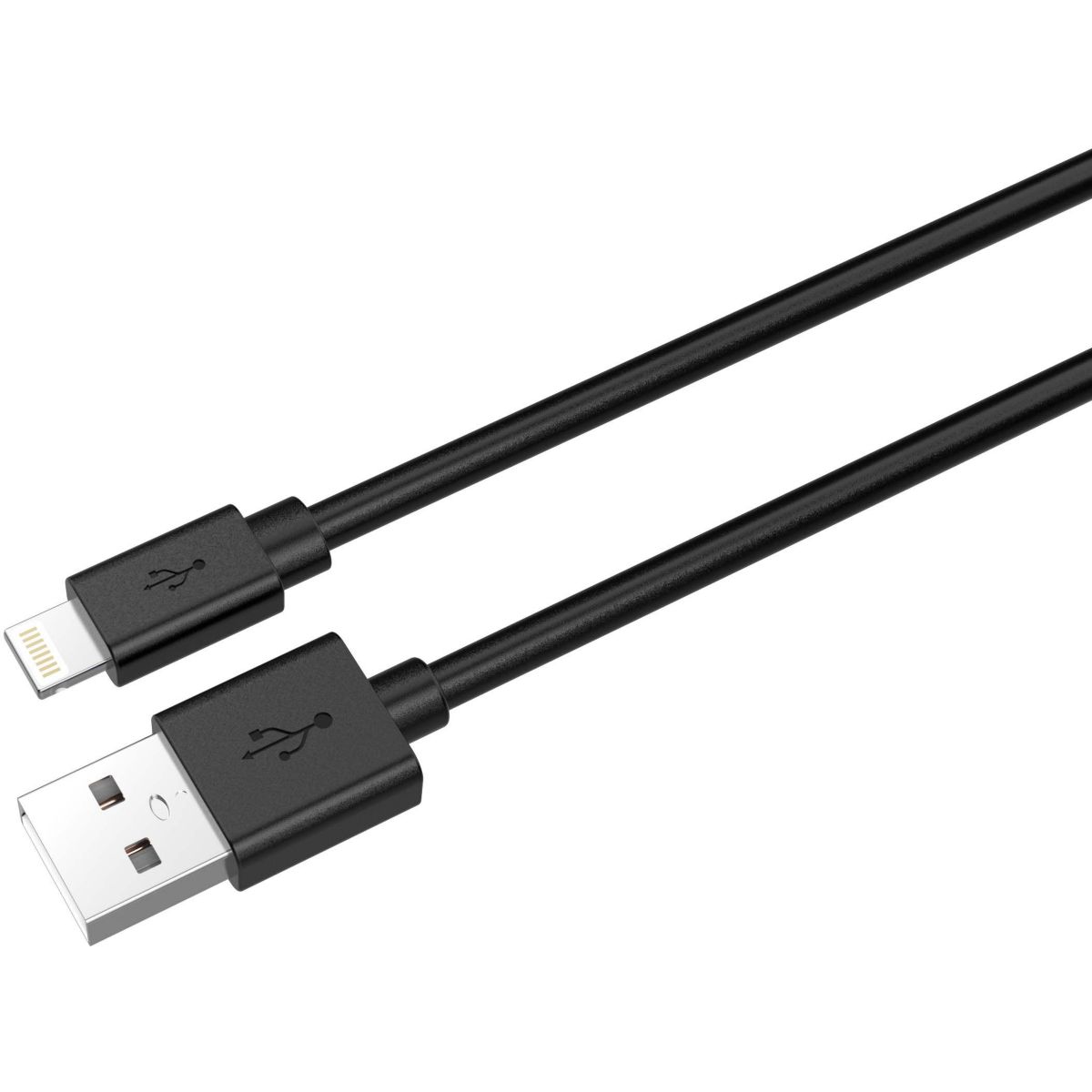 Câble Lightning vers USB 1M certifié Apple Noir couleur unique, ESSENTIEL B
