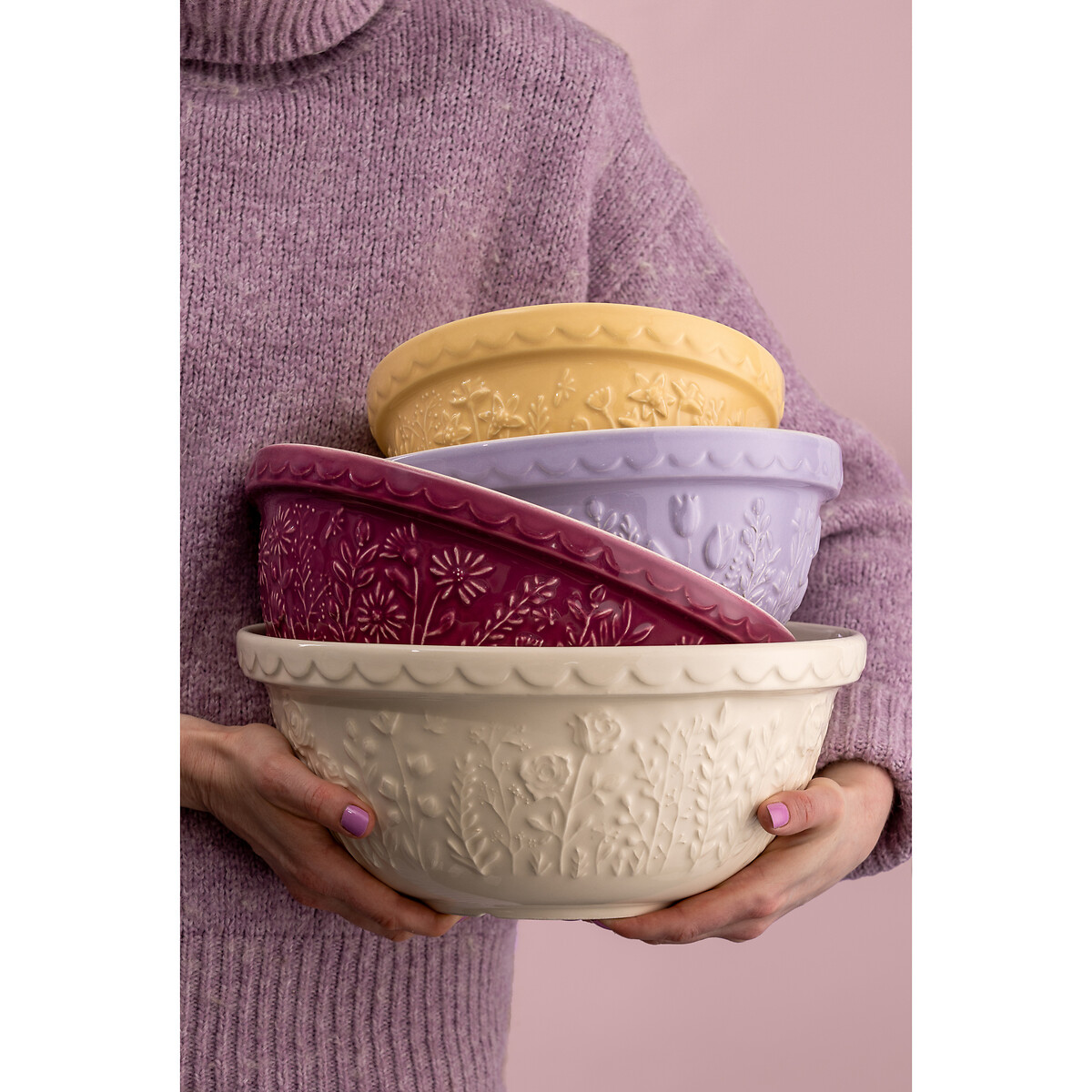 In The Meadow 24cm Tulip Mixing Bowl lilac, MASON CASH
