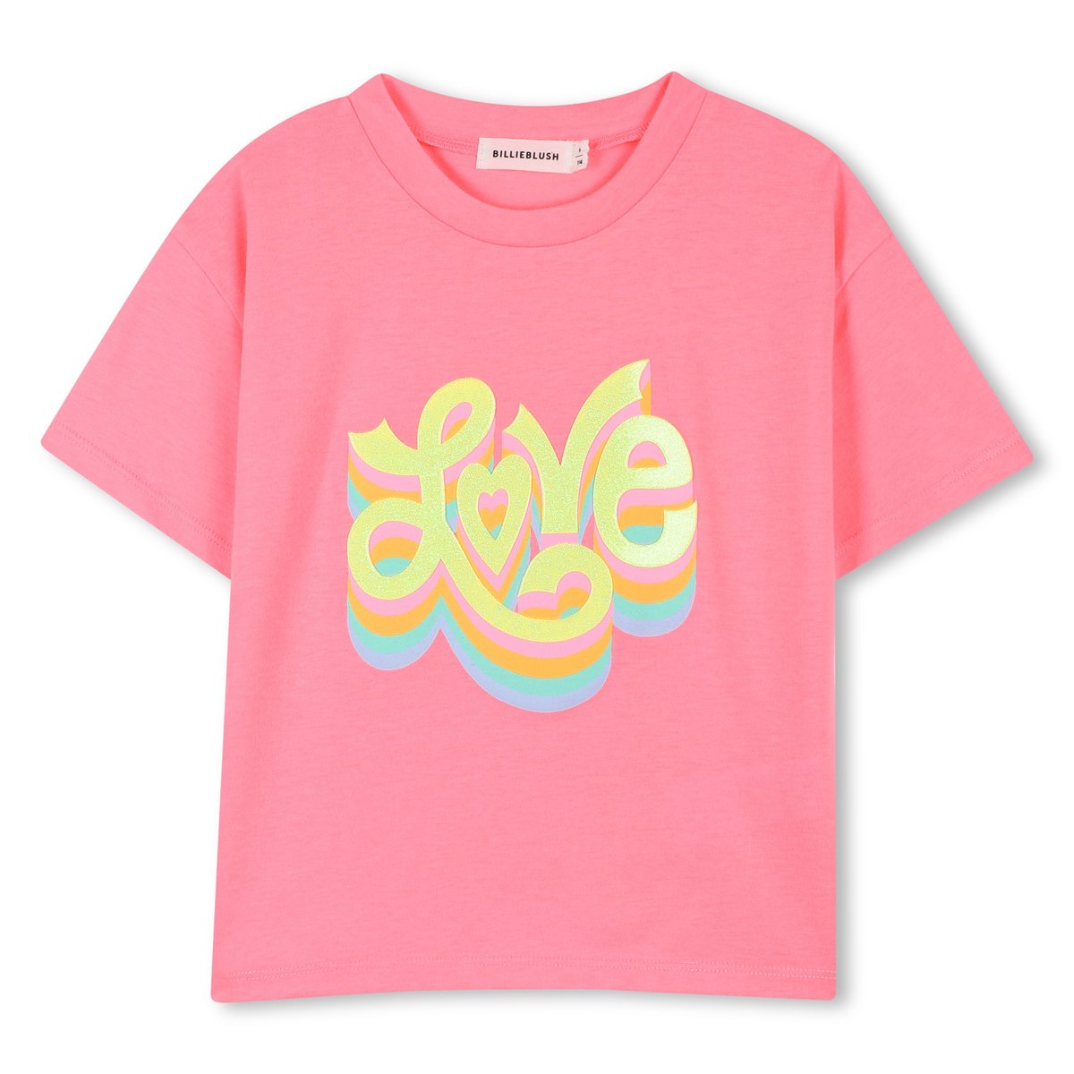Tee-shirt manches courtes rose fluo, BILLIEBLUSH