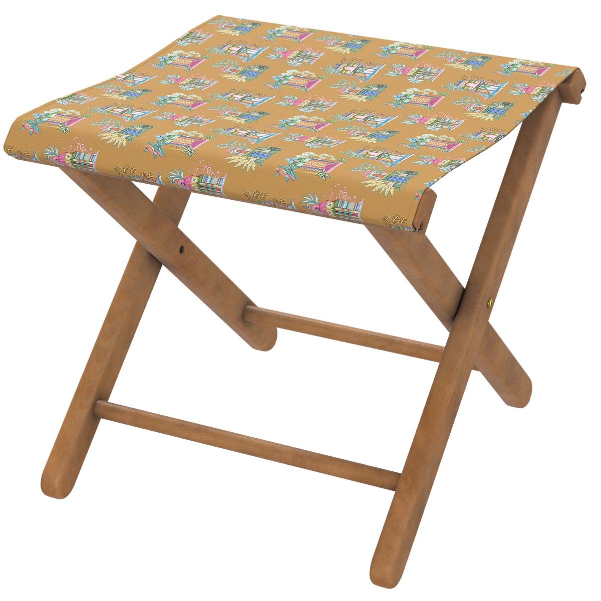Pliant pêcheur en eucalyptus et toile outdoor, DEVHA marron, VENT DE BOHÈME