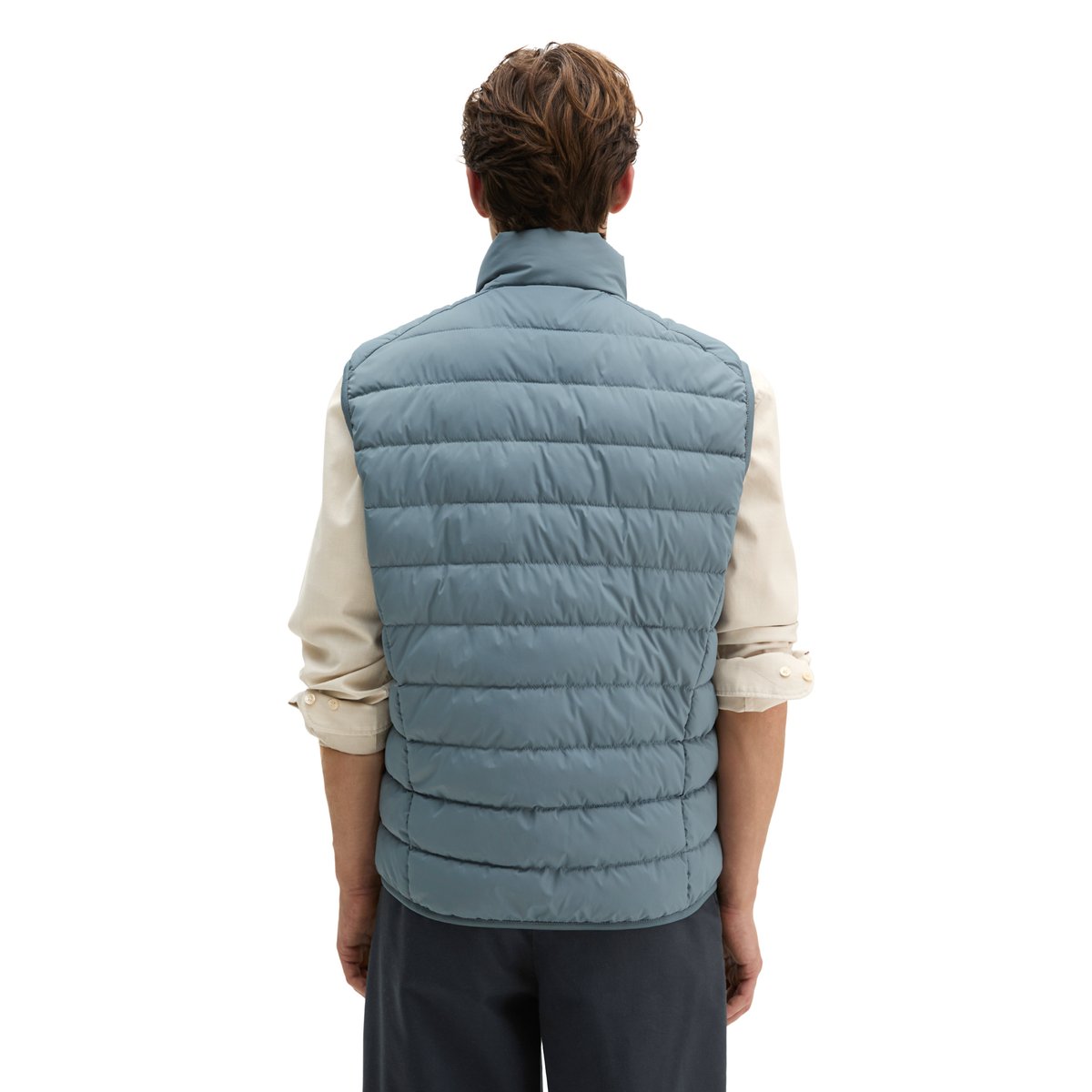 Gilet matelassé regular avec sac de rangement pratique gris, MARC O'POLO