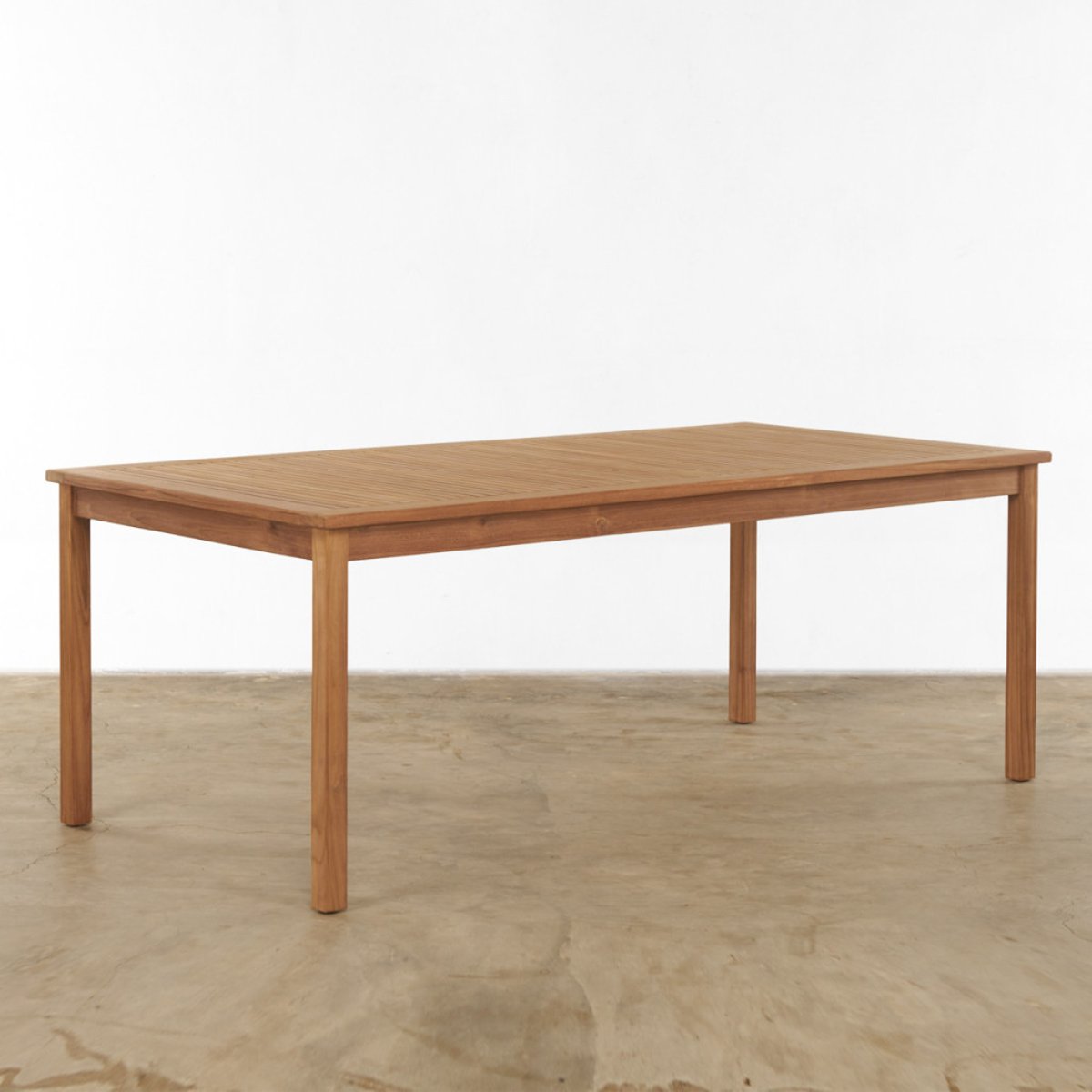 Ensemble table de jardin en teck Frida 200 et 6 chaises Helza naturel, WANDA COLLECTION