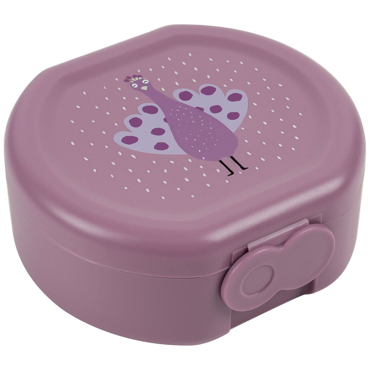 Lot de 2 boîtes à goûter à clip violet, blanc, TRIXIE