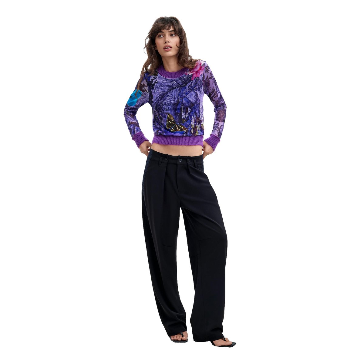T-shirt imprimé M. C. Lacroix violet, DESIGUAL
