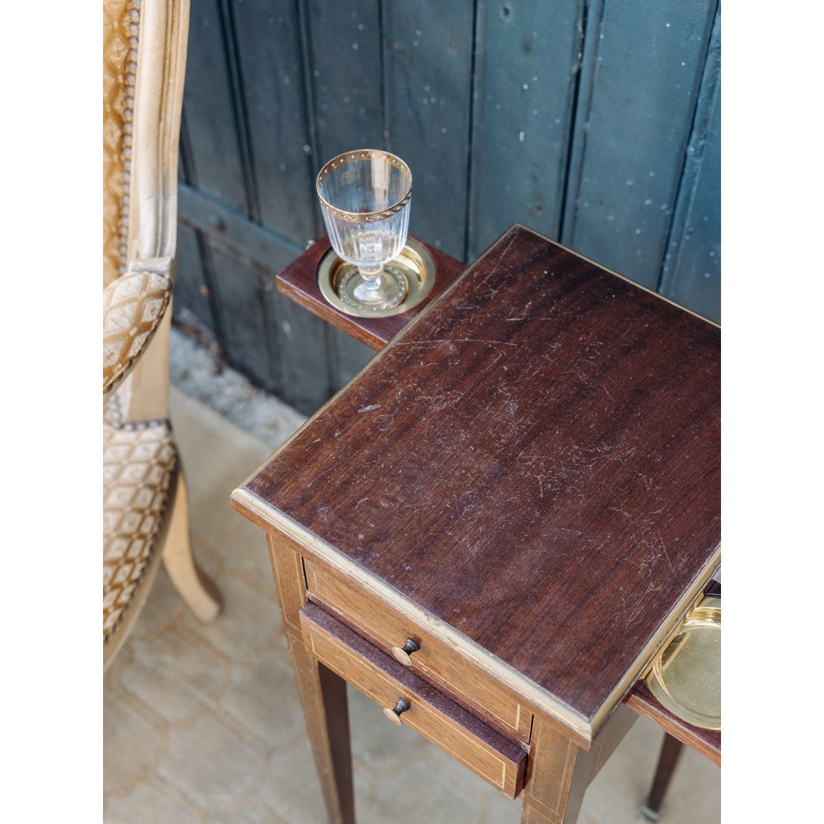Table de chevet en bois Odile N°459 - Bon état bois, DEBONGOUT