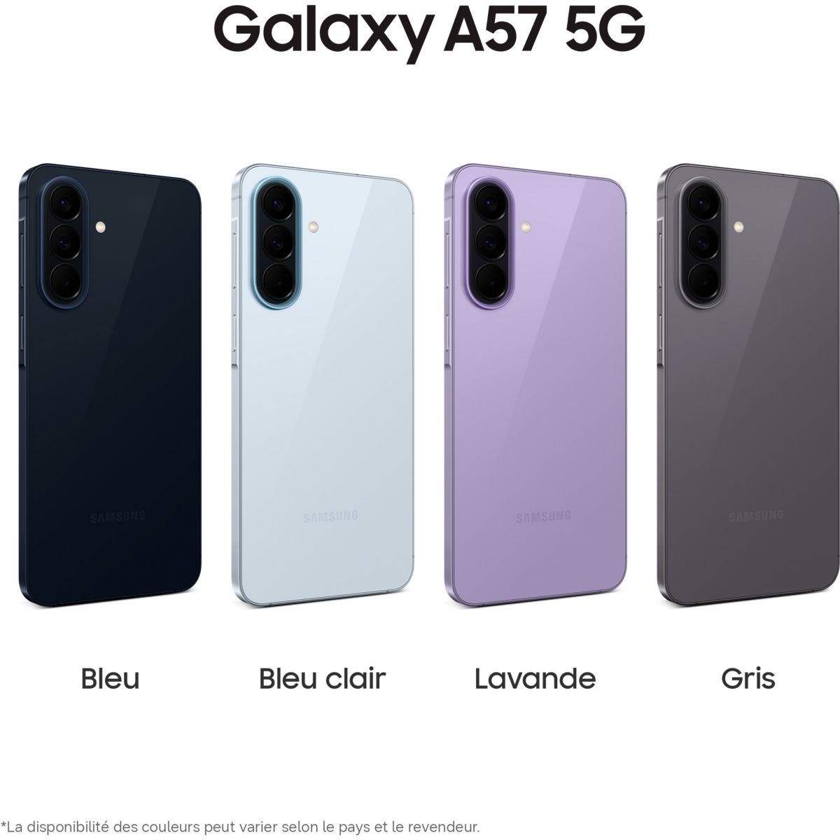 Smartphone Galaxy A57 5G 128Go Lavande couleur unique, SAMSUNG