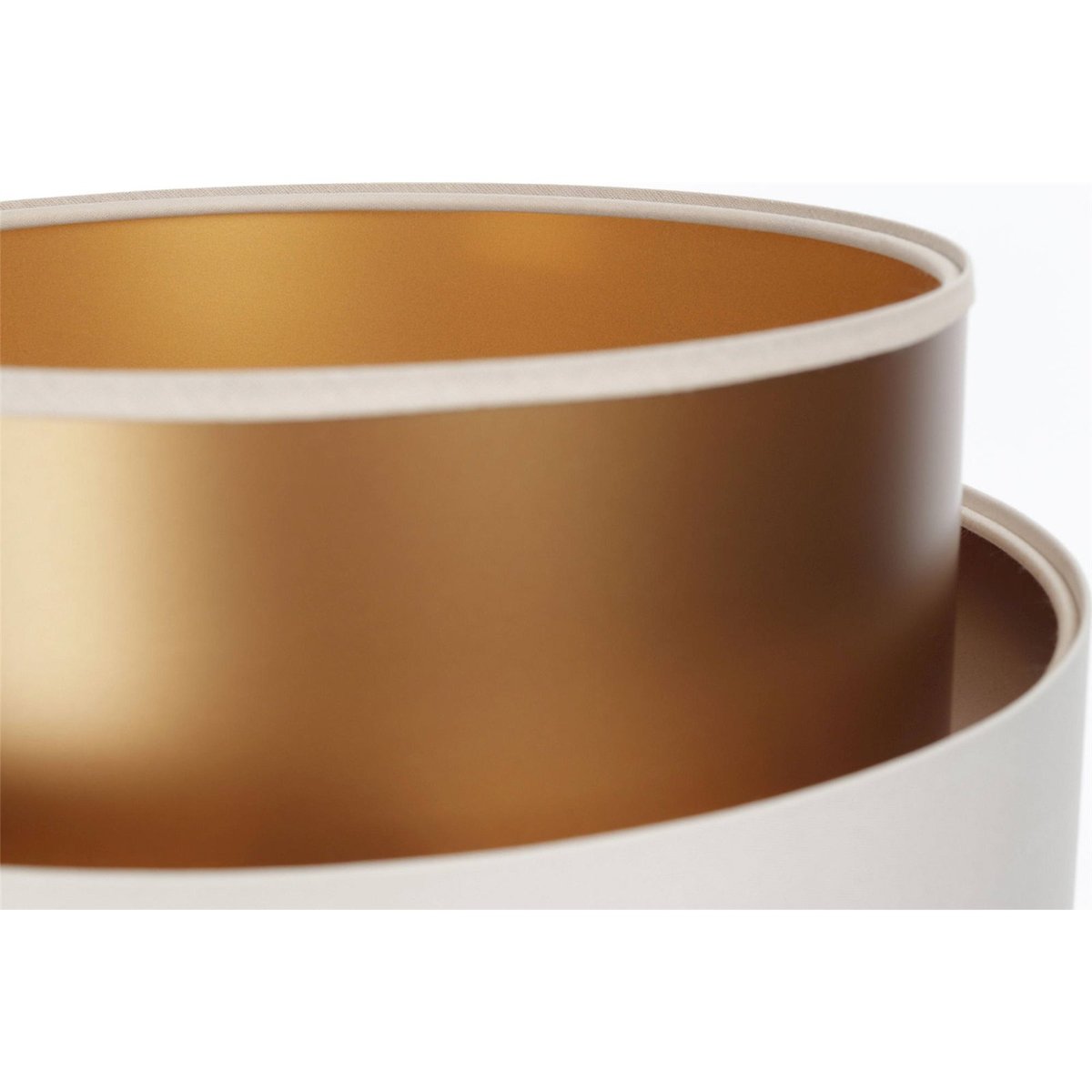 Lampe à poser en satin, DUO ELLEGANT crème satin et cuivre mat, BPS KONCEPT
