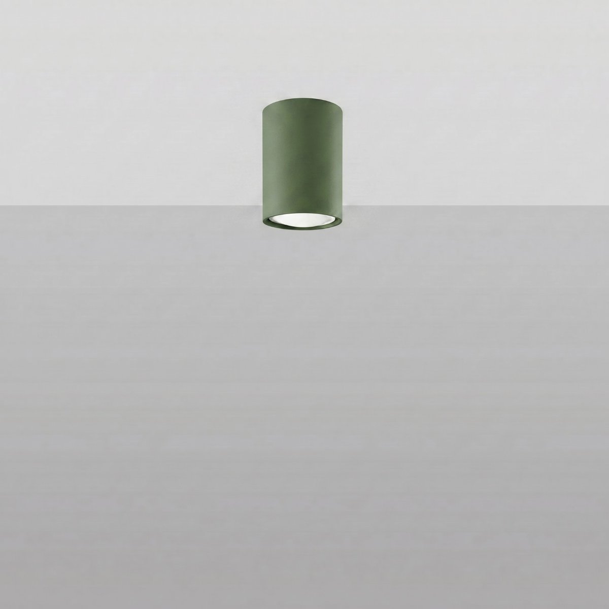 Plafonnier Acier Vert Olive GU10 1 LAGOS vert olive, EDEN