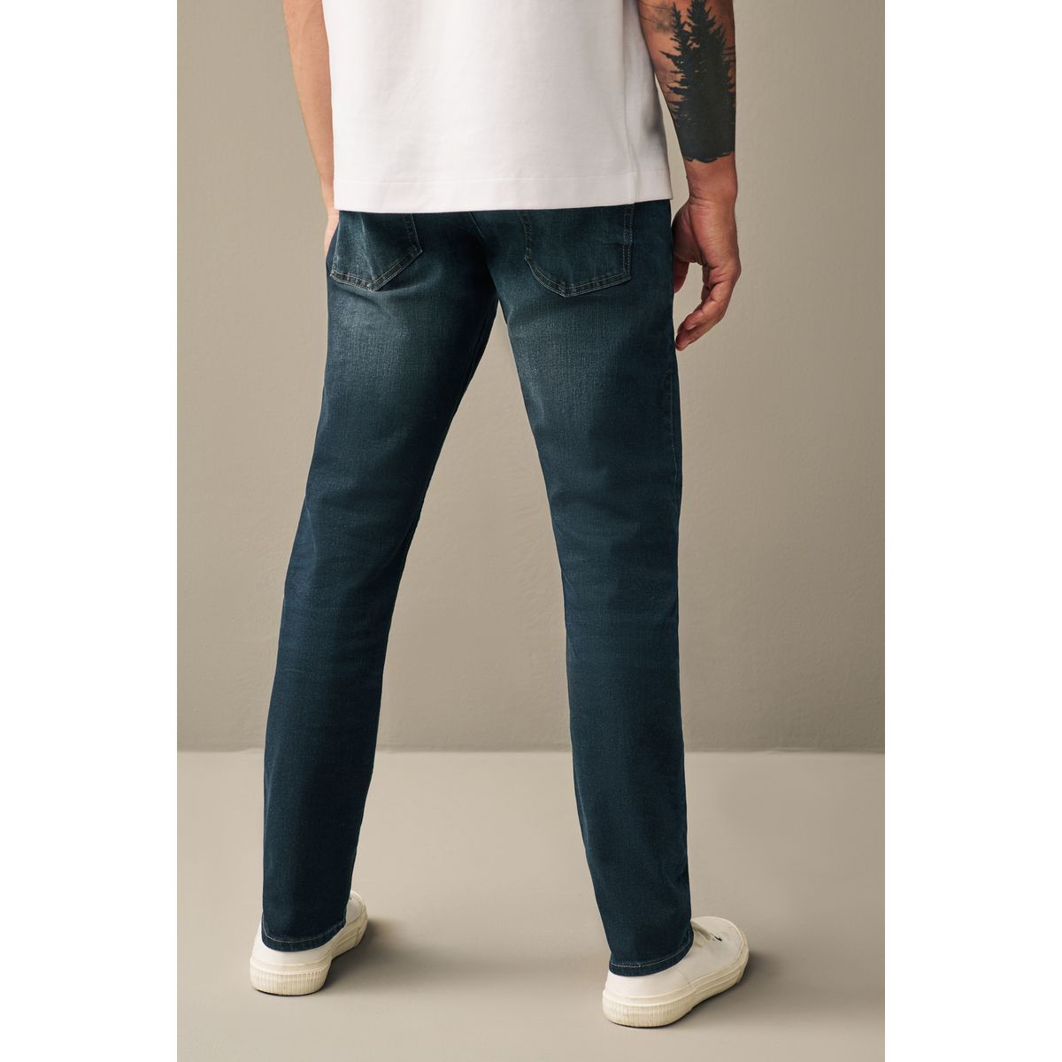 Jean authentique stretch vintage coupe slim bleu foncé, NEXT