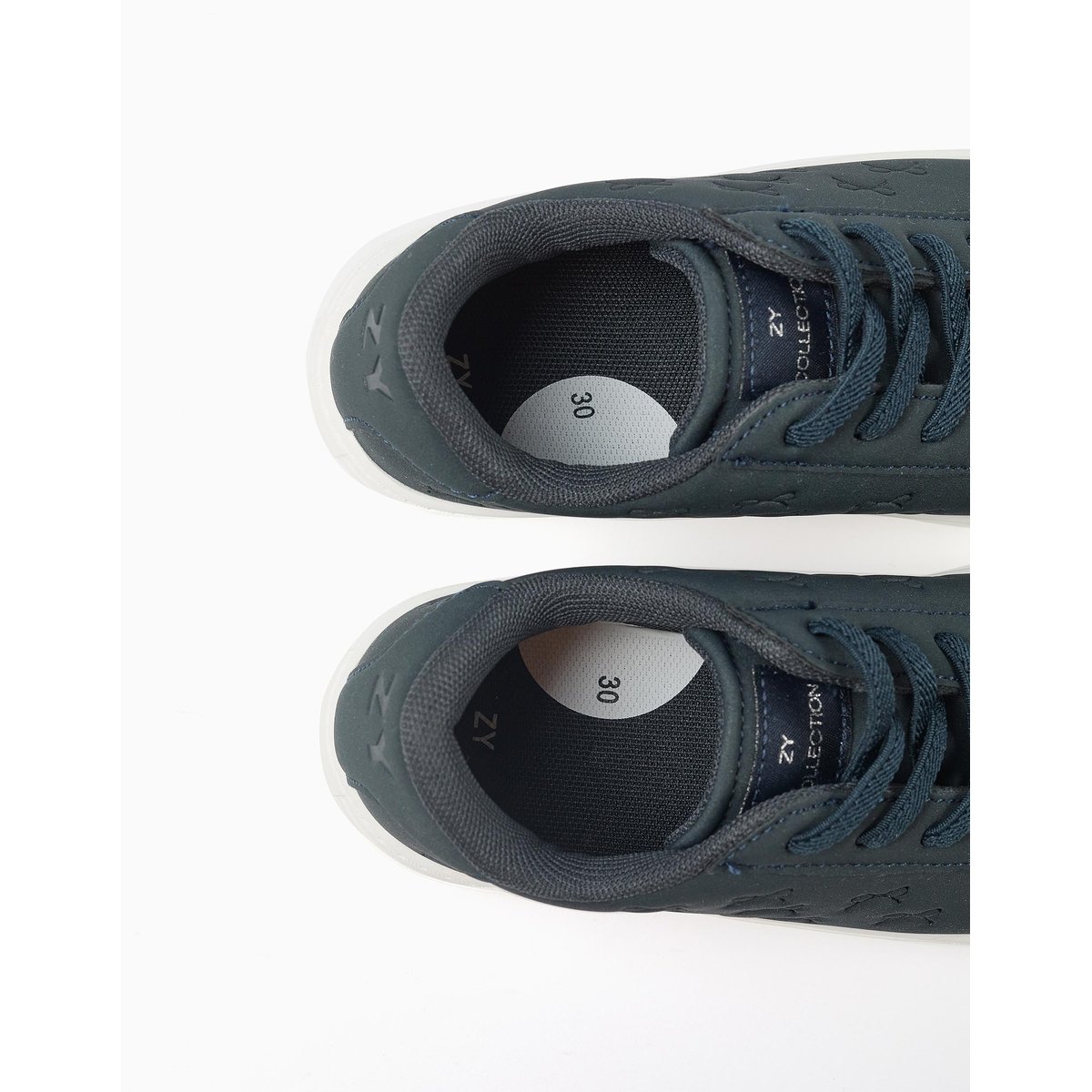 Baskets avec nœuds en relief et lacets élastiques bleu, ZIPPY