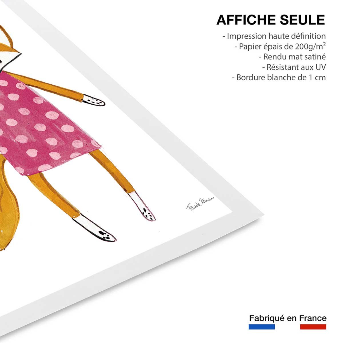 Affiche enfant copine de quartier affiche seule, HEXOA