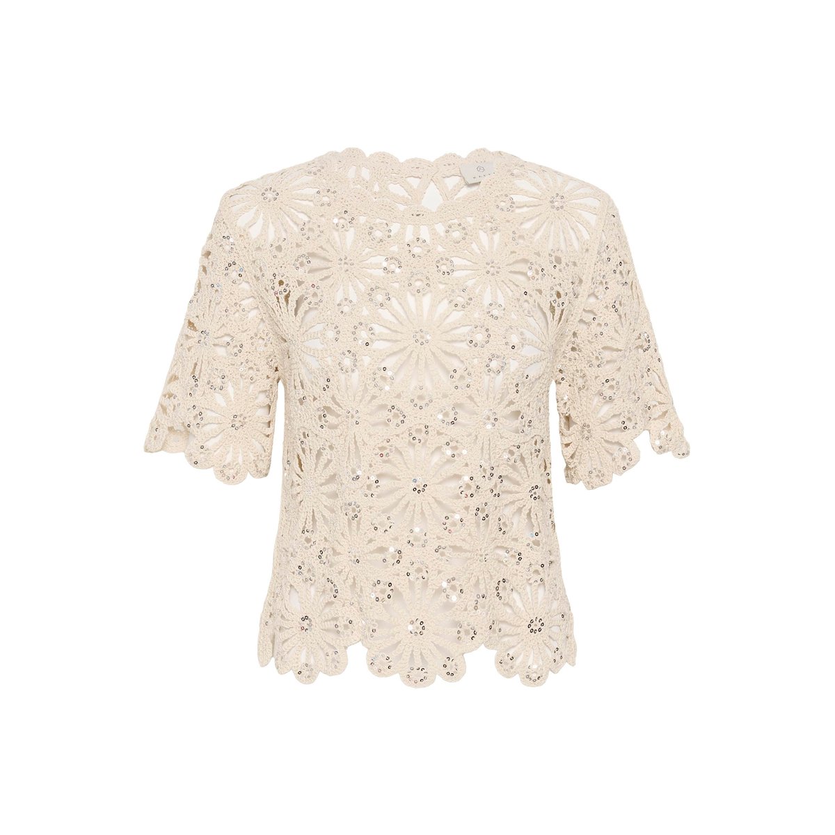 Pullover tricoté blanc broken white w. silver, KAFFE