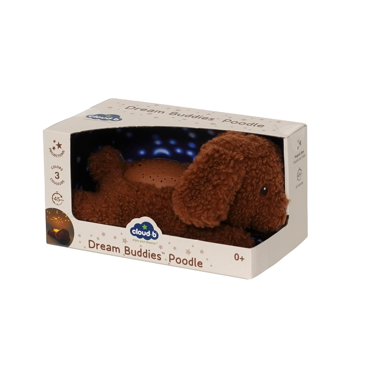 Peluche projecteur d'étoiles Chien marron, CLOUD B