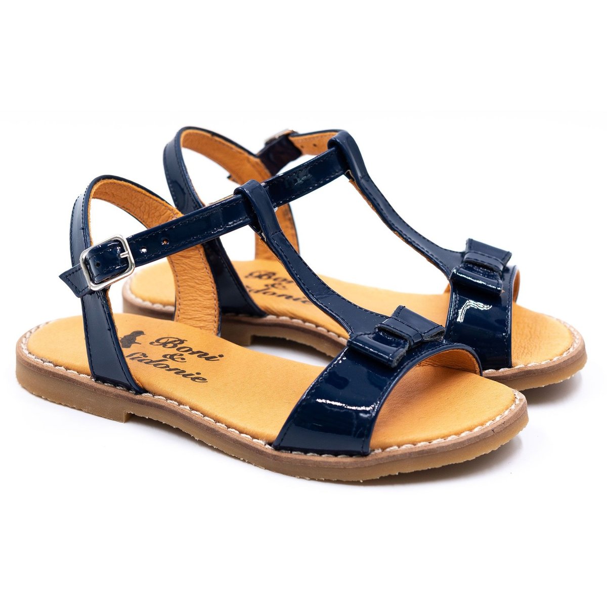 Boni Blanca - sandale fille bleu marine, BONI&SIDONIE