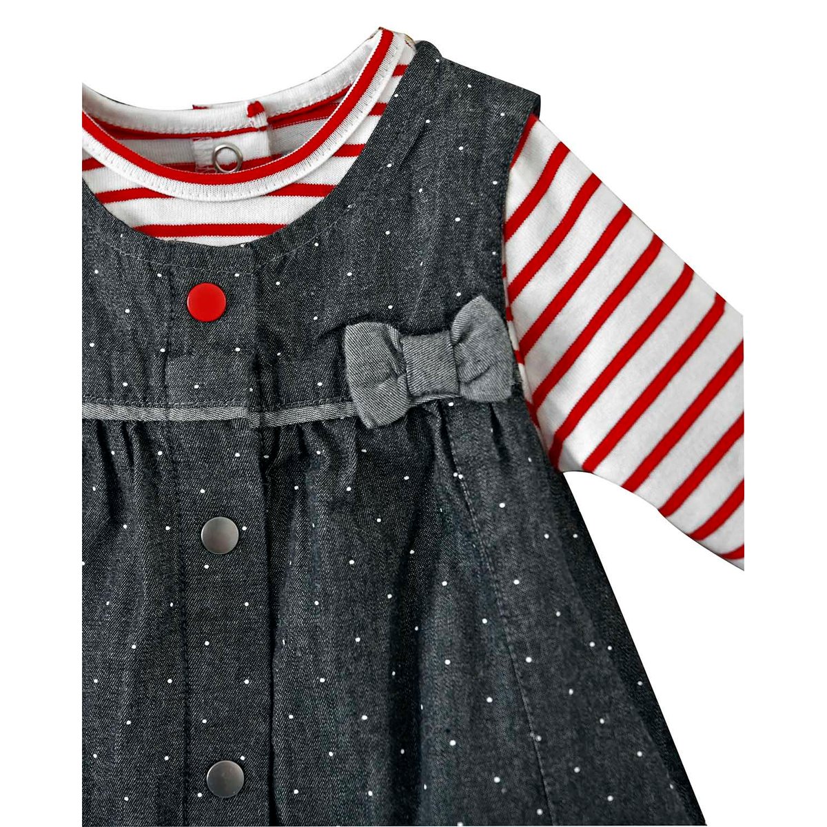 Ensemble robe t-shirt hibiscus gris, SUCRE D'ORGE