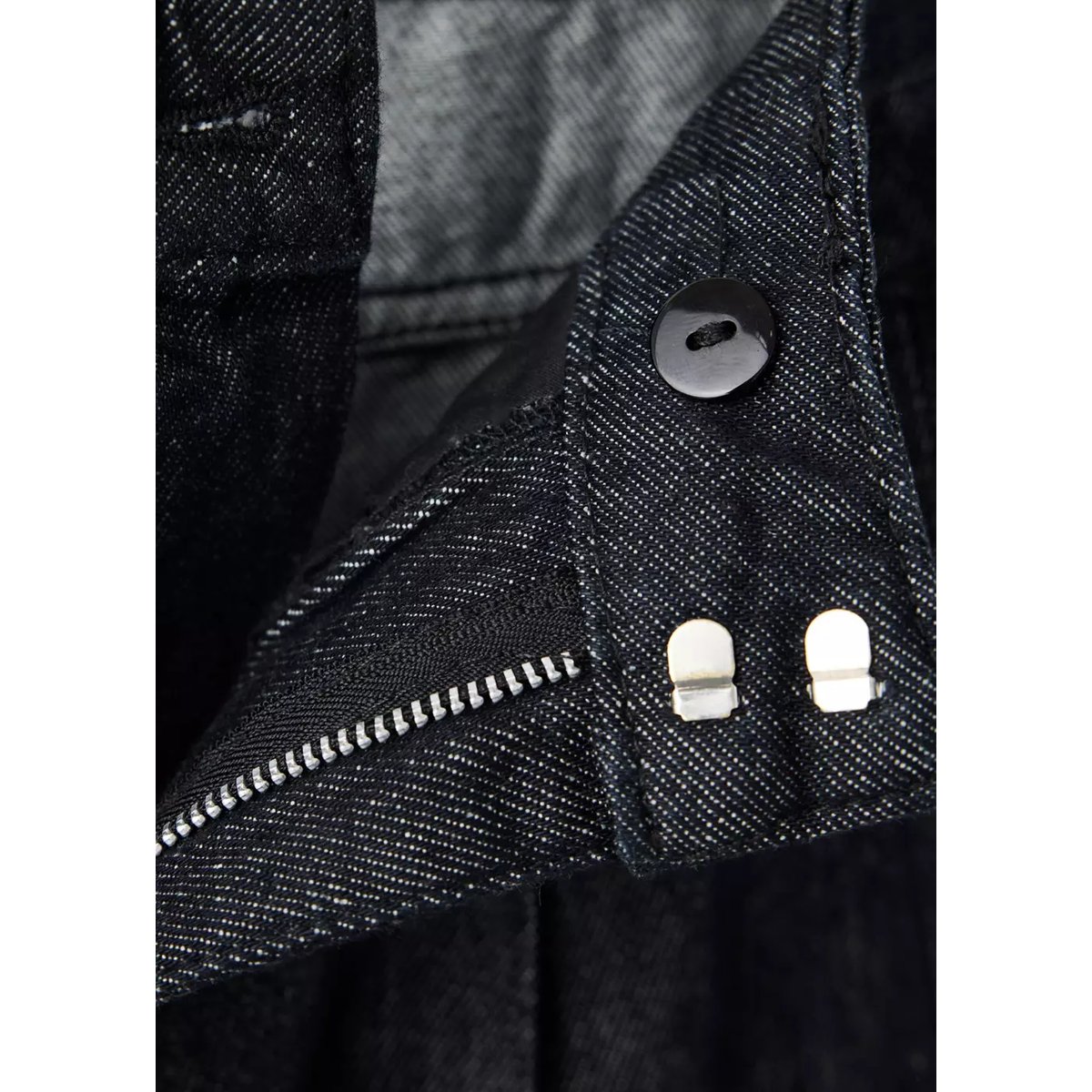 Pantalon denim barrel noir, MANGO