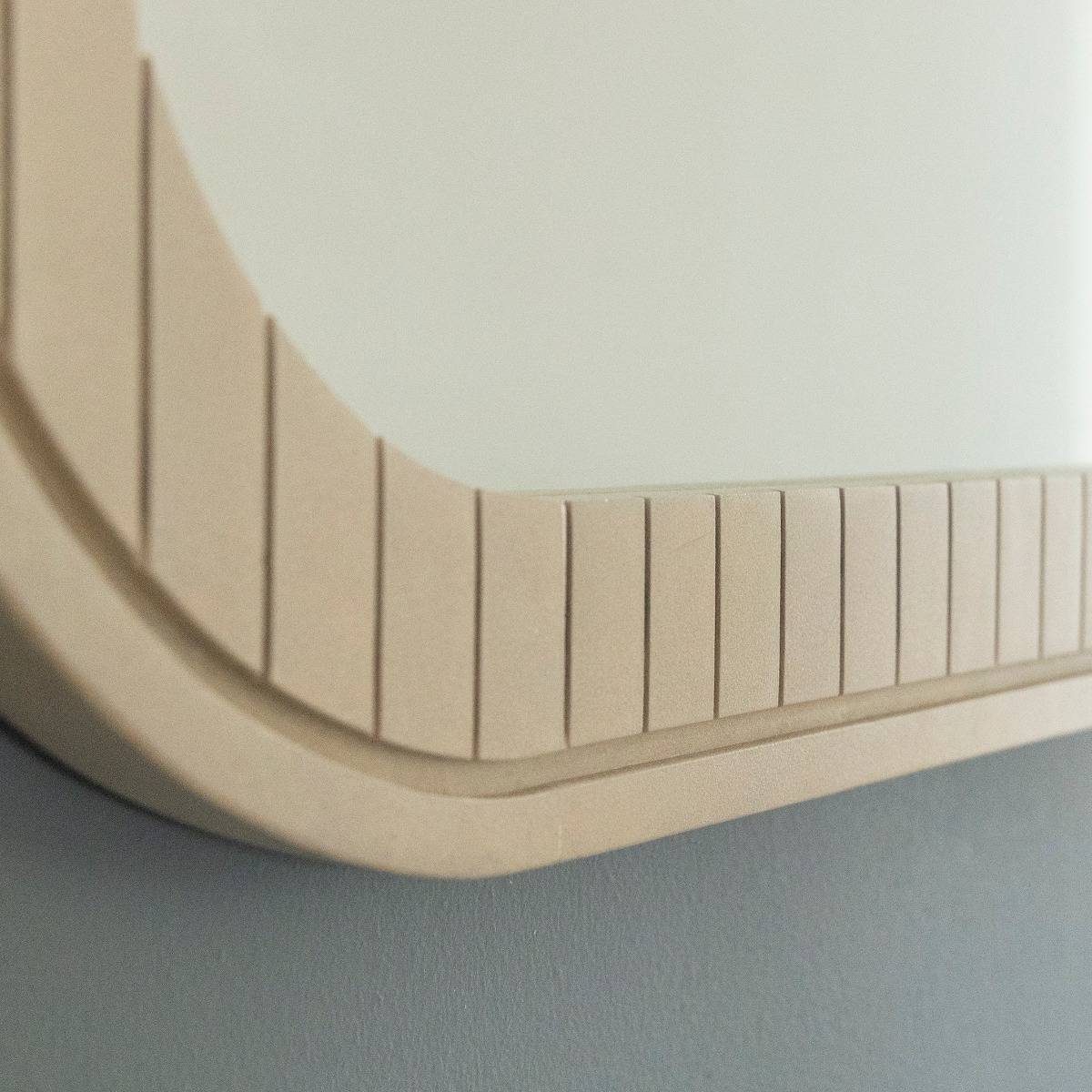 Miroir en bois de manguier ovale YONI bois clair, MADE IN MEUBLES 