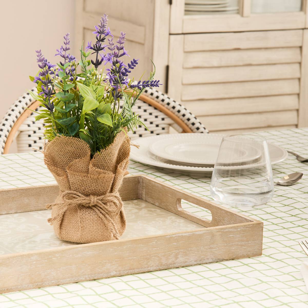 Composition florale Artificielle Lavande 29cm PROV multicolore, ATMOSPHERA