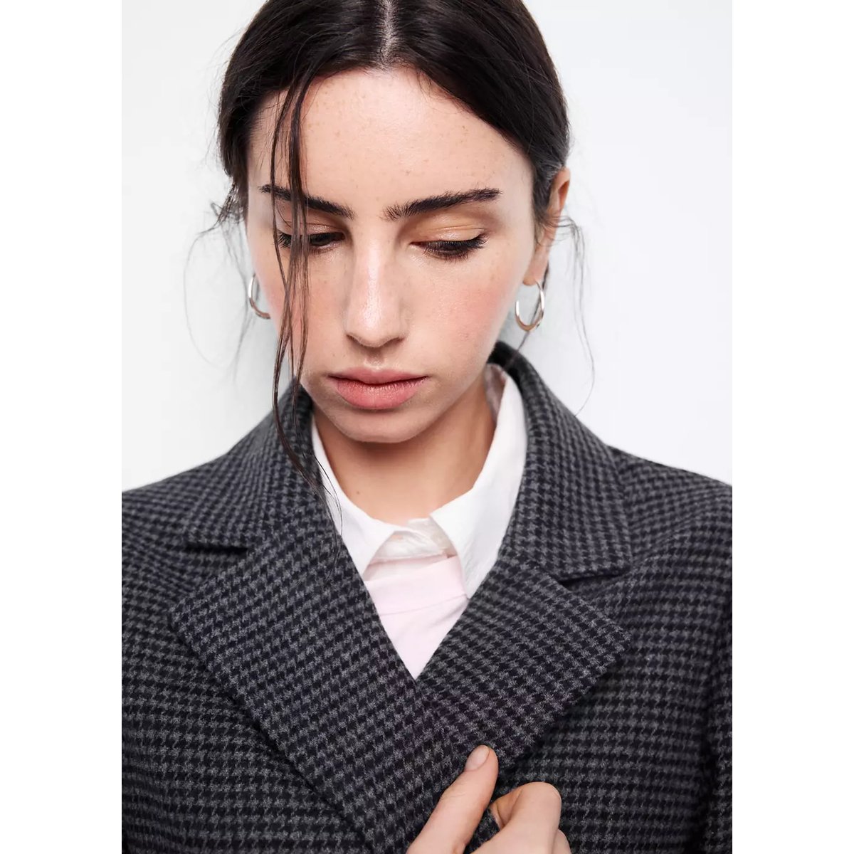 Blazer laine mélangée bleu marine, MANGO TEEN