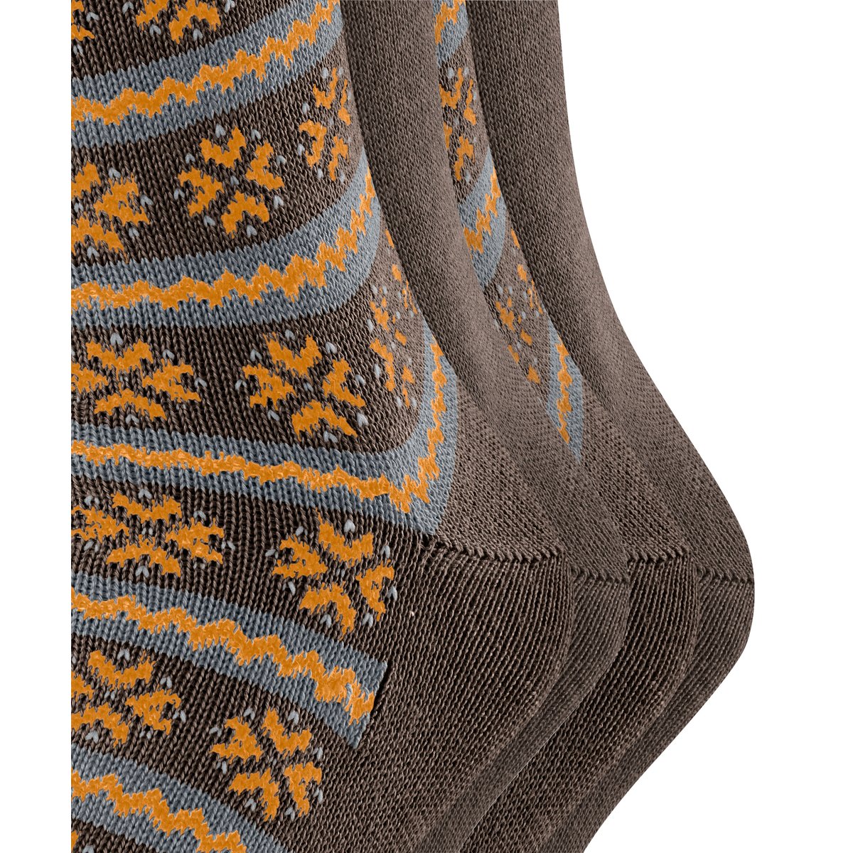 Chaussettes pour bottes Scandi Norwegian 4-Pack Opaque marron, ESPRIT
