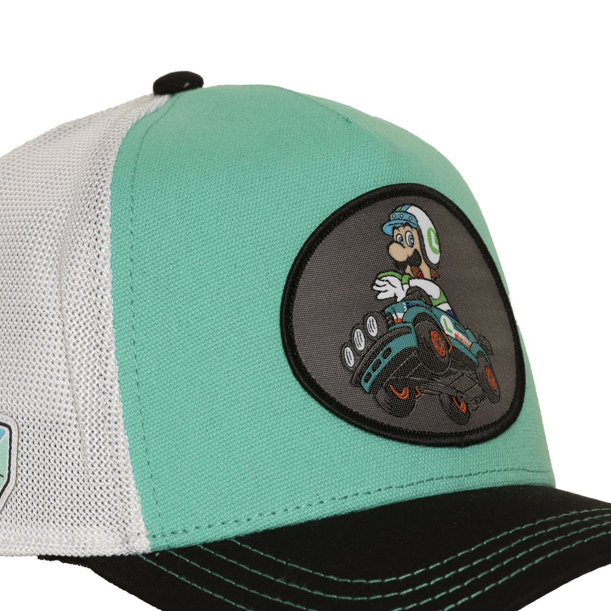 Casquette Trucker Mario Kart vert/blanc/noir/gris, CAPSLAB