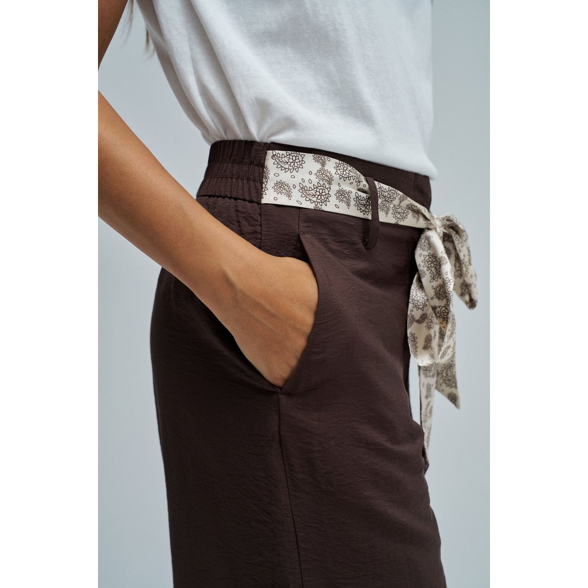 PANTALONS FLUIDES AVEC JAMBE WIDE beige, SALSA JEANS